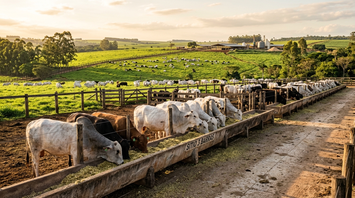Fazenda 3 Barras e A Estância - Confinamento e Pasto